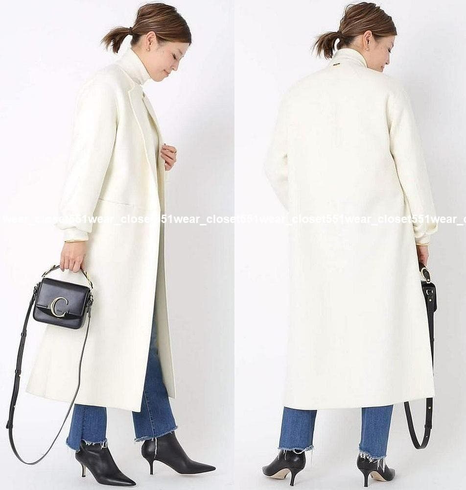 美品ドゥーズィエムクラス☆victorianリバーロングノーカラーコート38