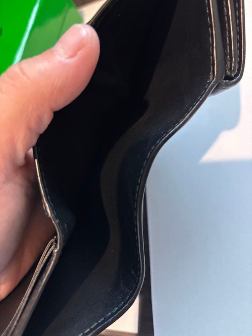 【美品】ボッテガヴェネタ イントレチャート 三つ折り財布 ブラック