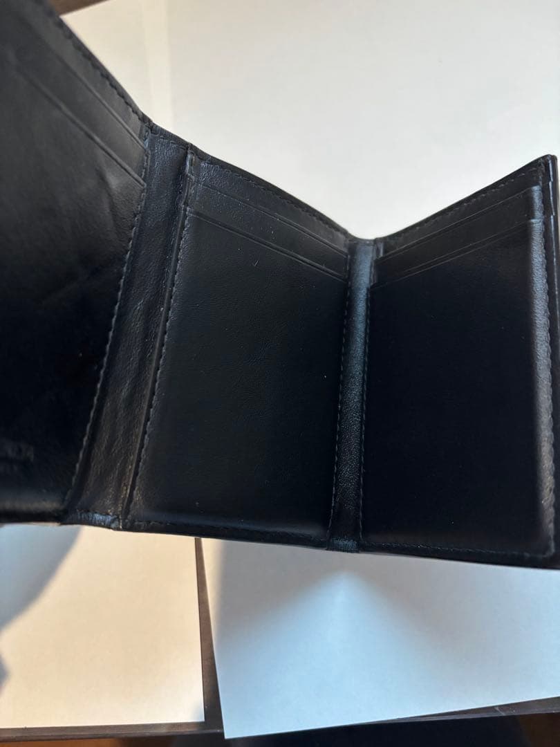 【美品】ボッテガヴェネタ イントレチャート 三つ折り財布 ブラック