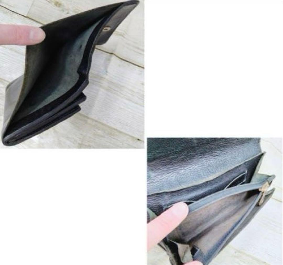 IL BISONTE 2つ折財布　ブラック　バイソン刻印