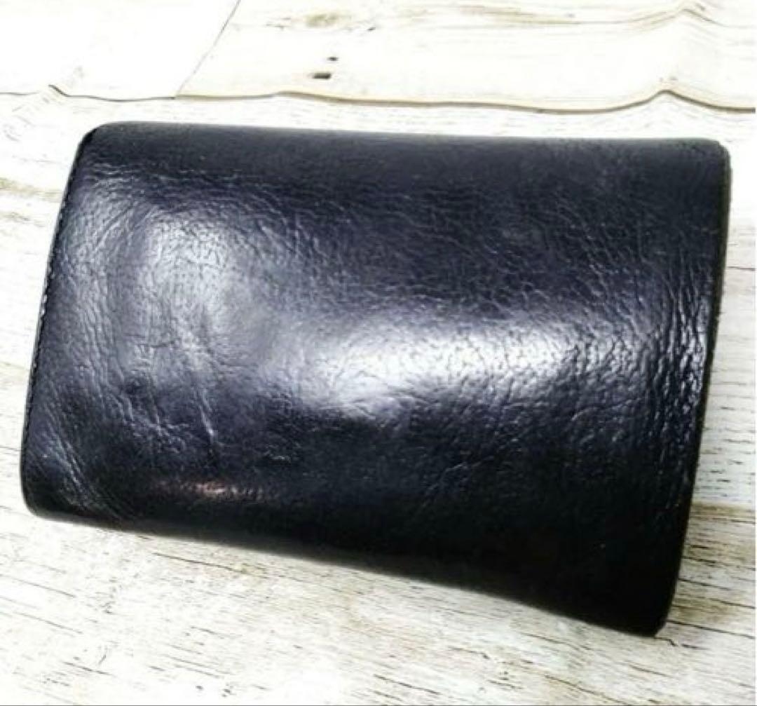 IL BISONTE 2つ折財布　ブラック　バイソン刻印