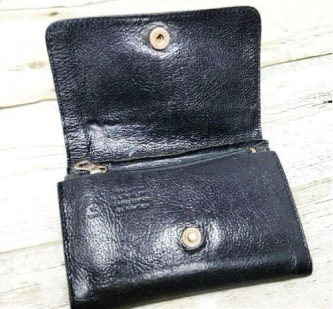 IL BISONTE 2つ折財布　ブラック　バイソン刻印
