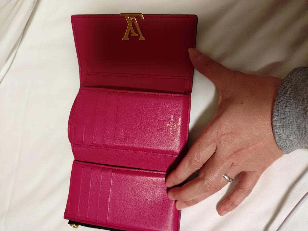 【良品☆値下げ依頼】Louis Vuitton 三つ折財布♡黒×ピンク
