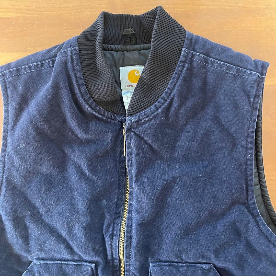カーハート V02 ダックベスト MDT USAアメリカ製 紺色Lサイズ