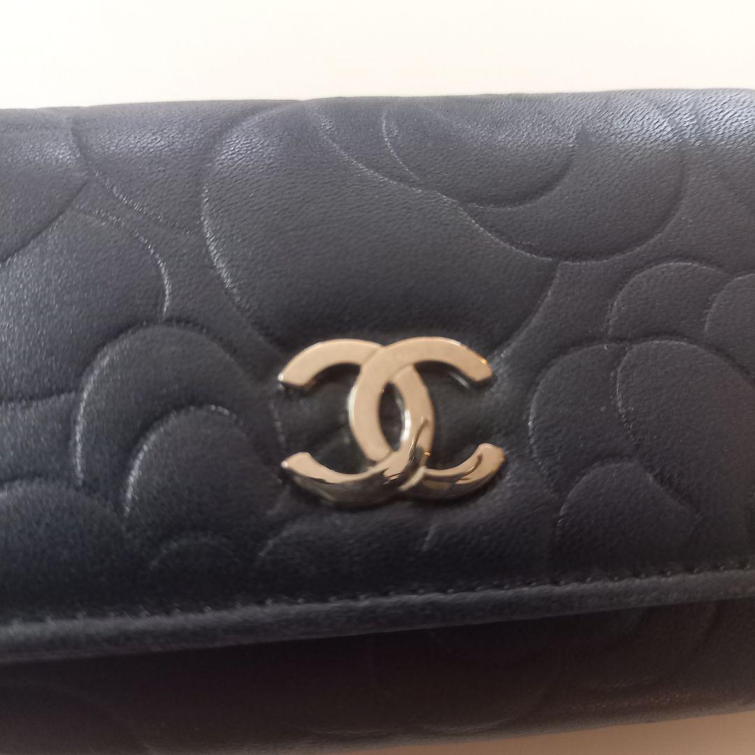 【美品】CHANEL カメリア 6連 キーケース 黒 レザー