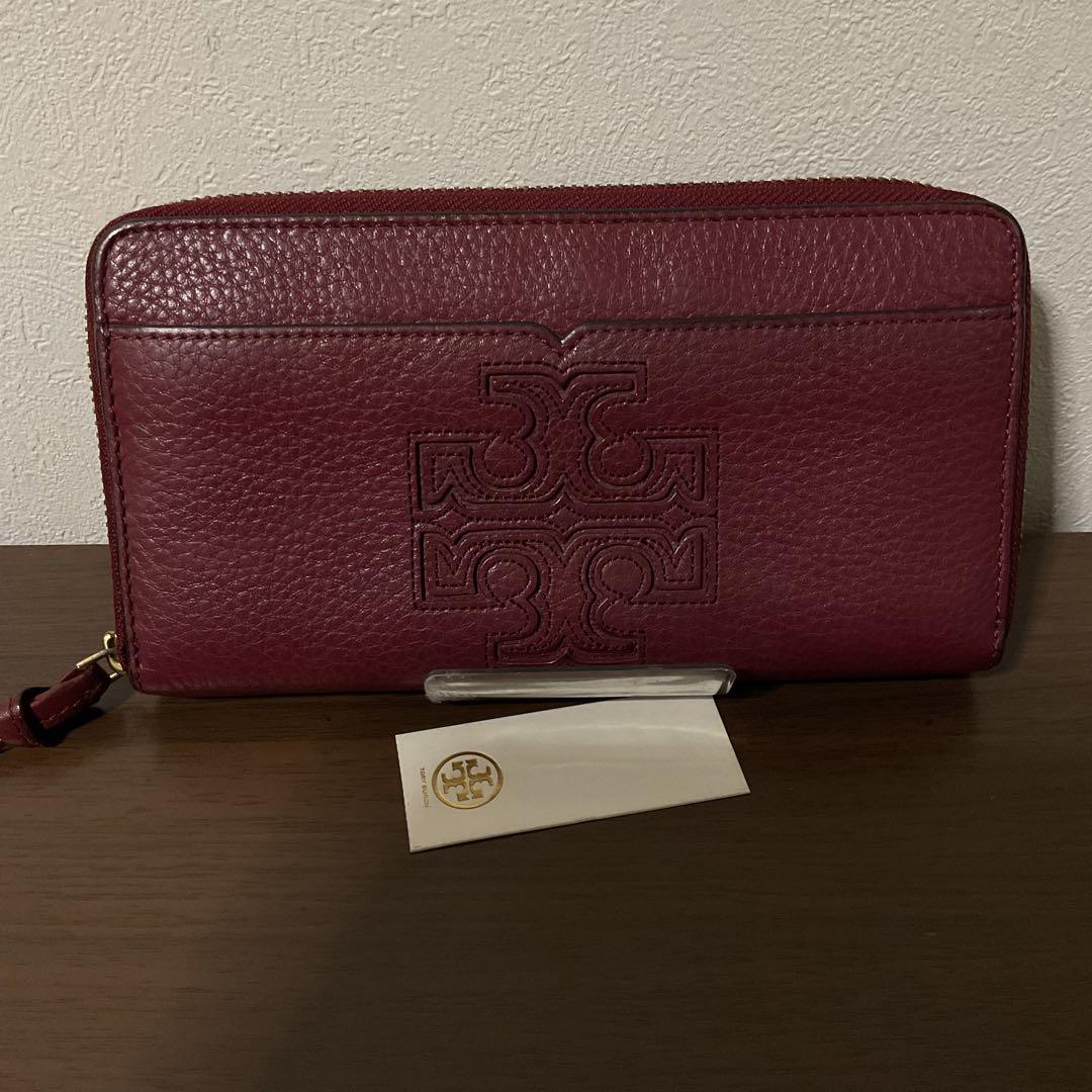 開店セール☆使用数日 美品 トリーバーチ レザー ラージロゴ ハーパー 長財布②