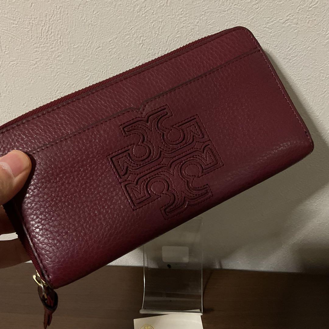 開店セール☆使用数日 美品 トリーバーチ レザー ラージロゴ ハーパー 長財布②
