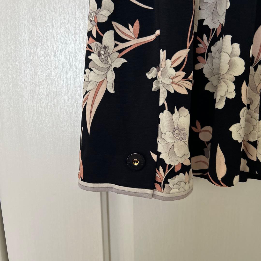 LEONARD サイズ　40 ブラックフラワープリント テーラードジャケット