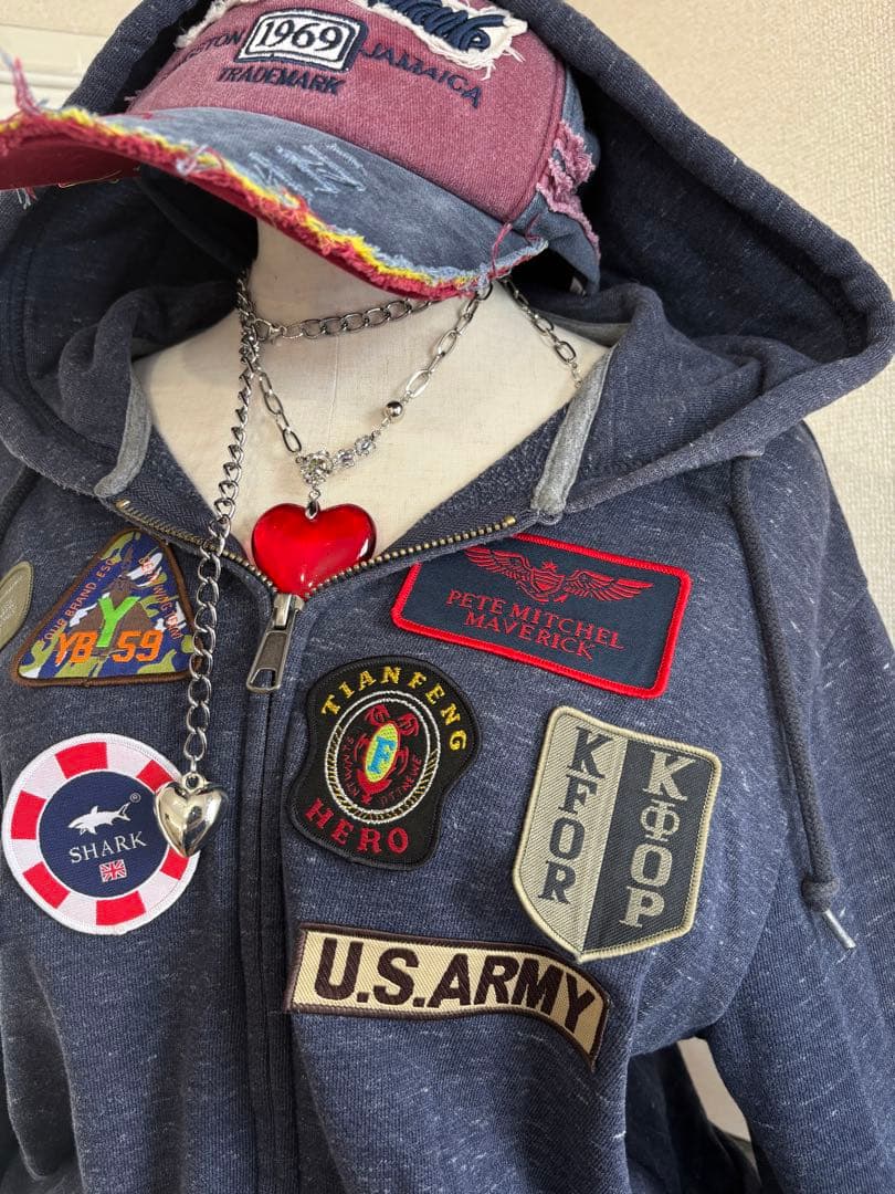 レア✴︎ワッペン軍もの平成ギャルフェアリーグランジNANA平成ギャルy2k古着屋