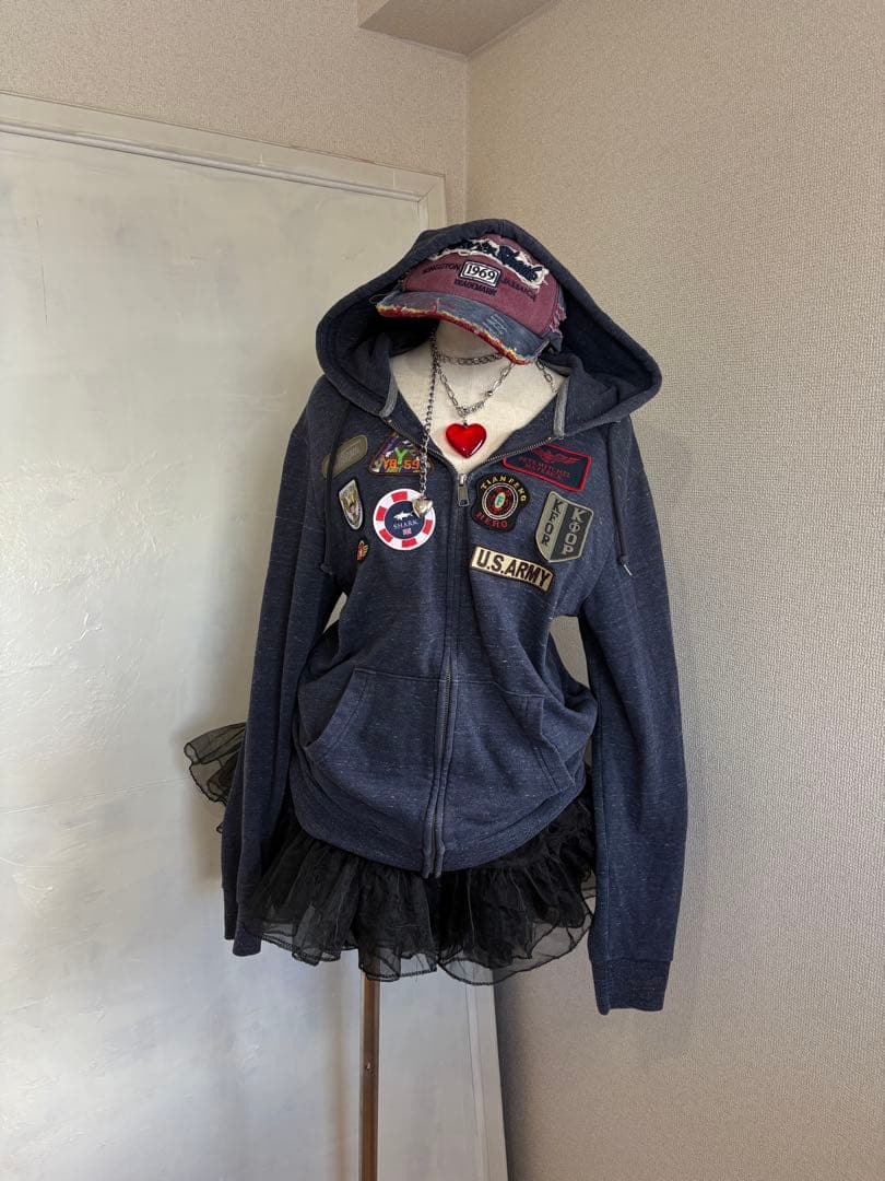 レア✴︎ワッペン軍もの平成ギャルフェアリーグランジNANA平成ギャルy2k古着屋