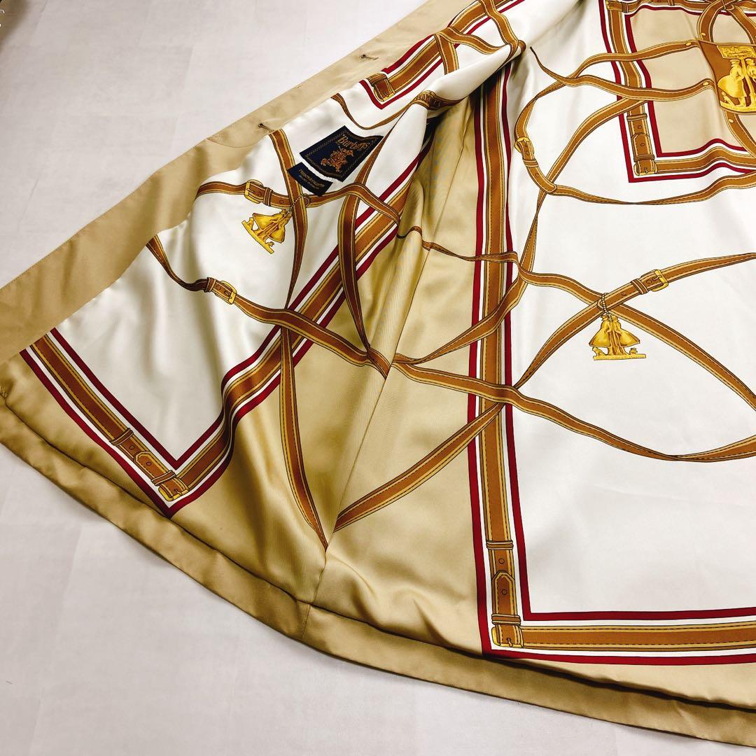 希少！極美品 金タグ バーバリー プレステージコレクション シルク スカーフ柄