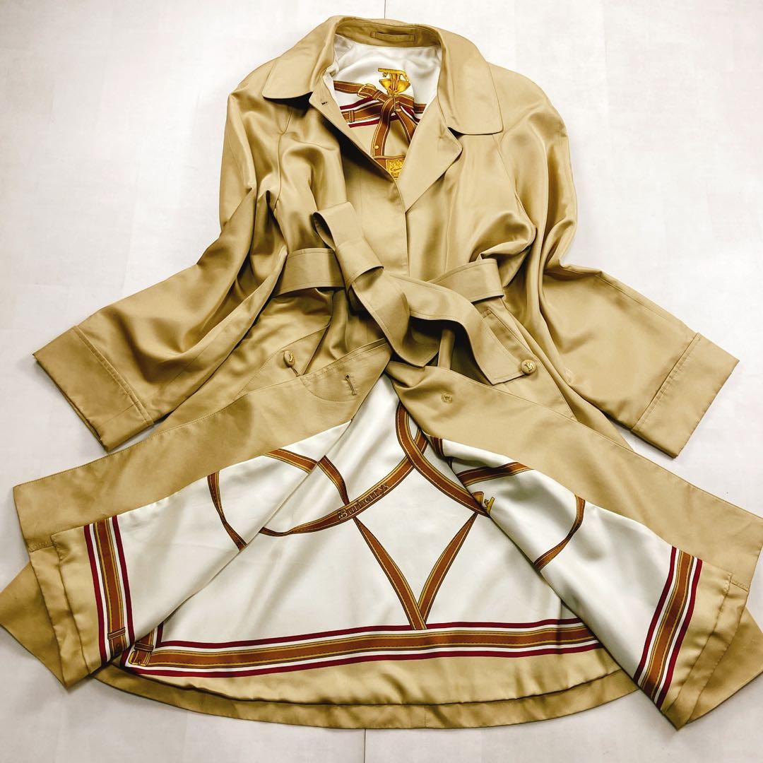 希少！極美品 金タグ バーバリー プレステージコレクション シルク スカーフ柄