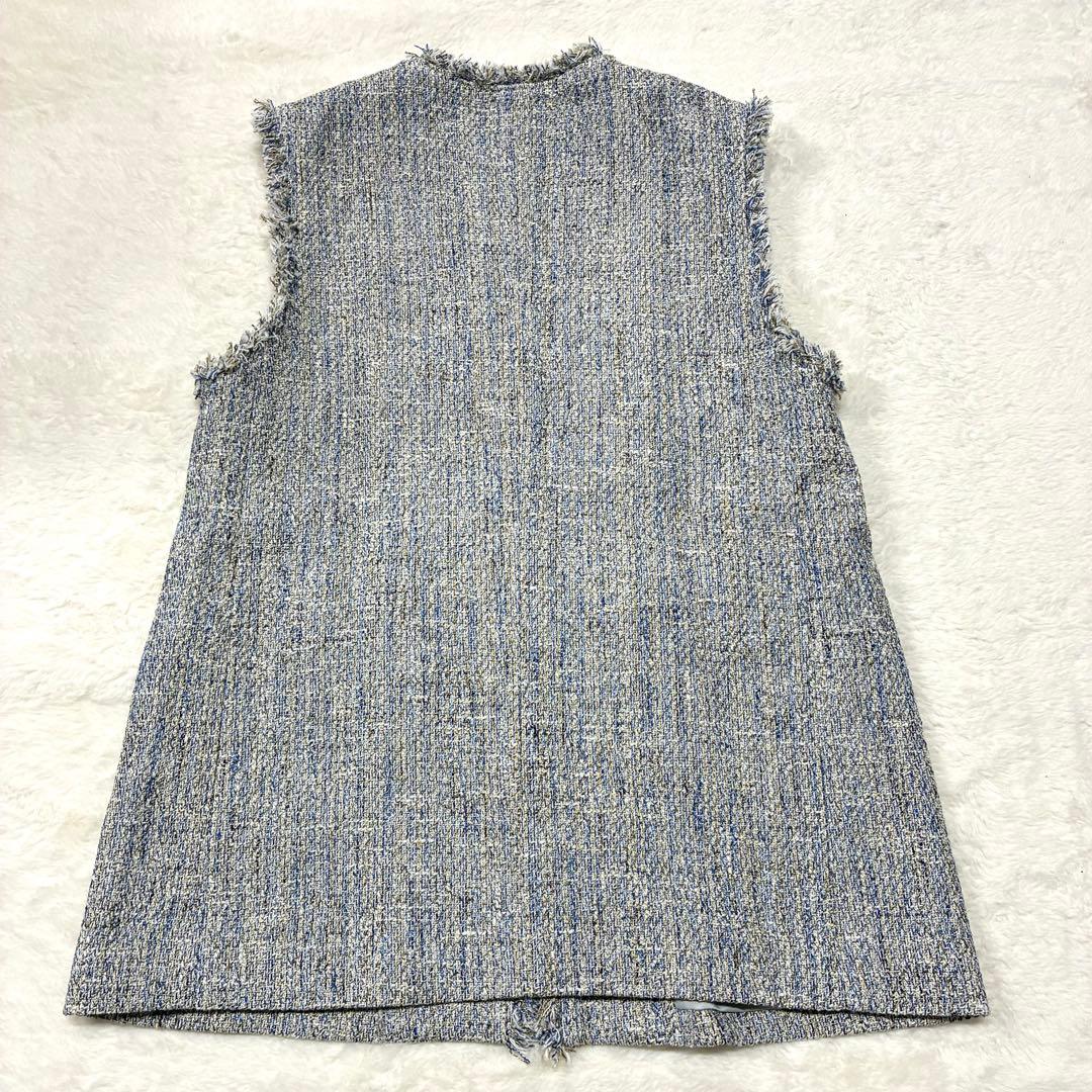 green label relaxing ミックスツイードライクジレ コバルト