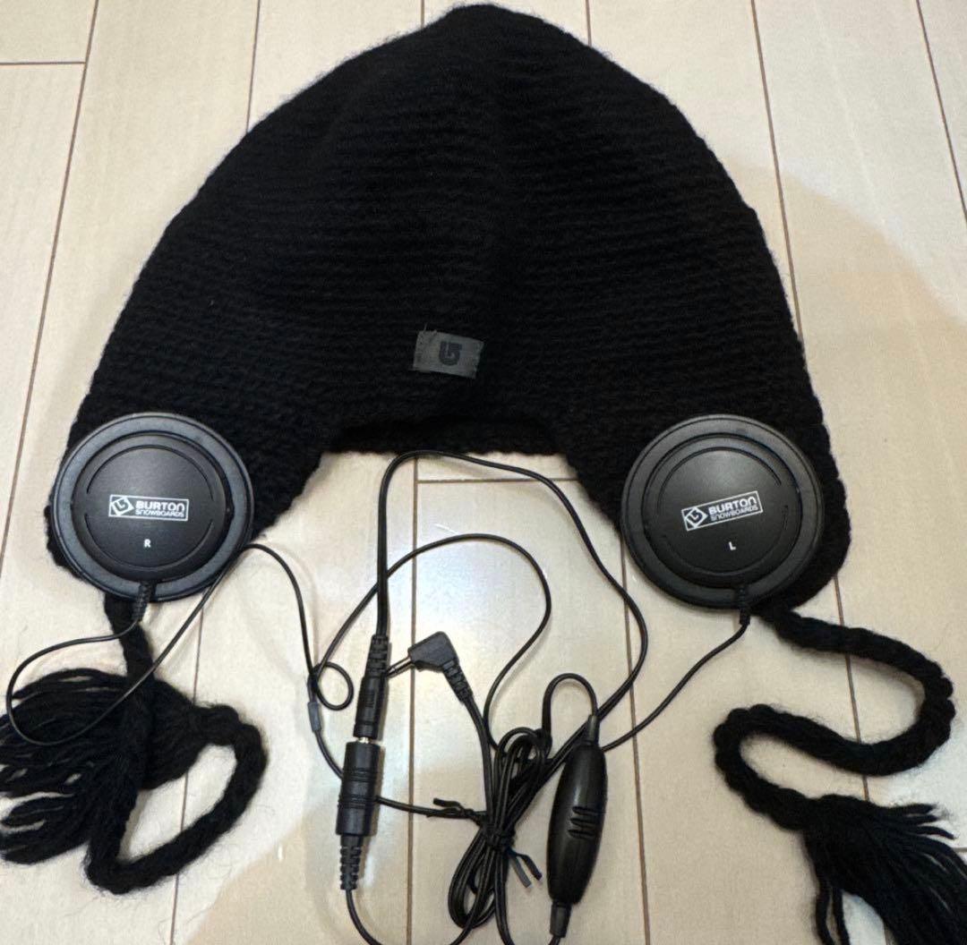 バートン内蔵スピーカー付きニット帽 黒☆