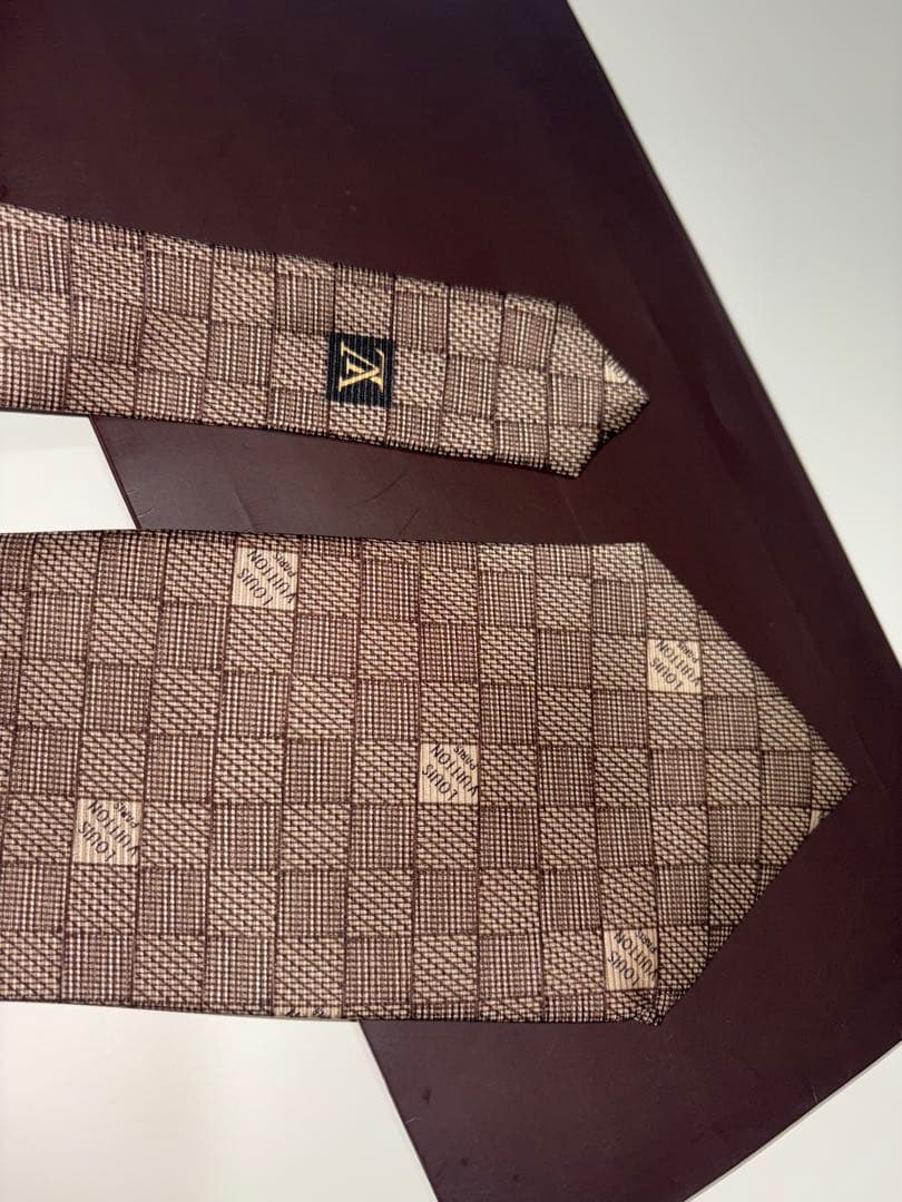 【新品・未使用】Louis Vuitton ダミエ　ネクタイ