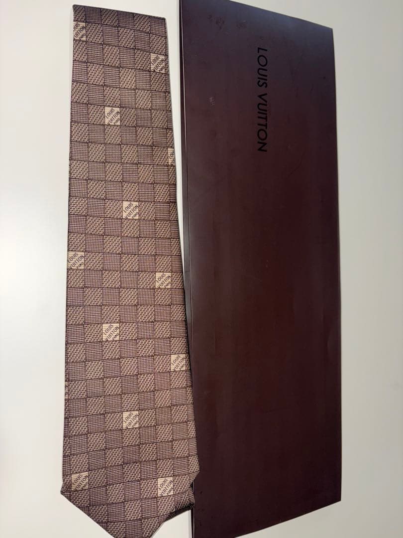 【新品・未使用】Louis Vuitton ダミエ　ネクタイ
