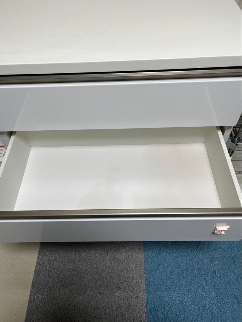 キッチンカウンター　120cm ホワイト　3段