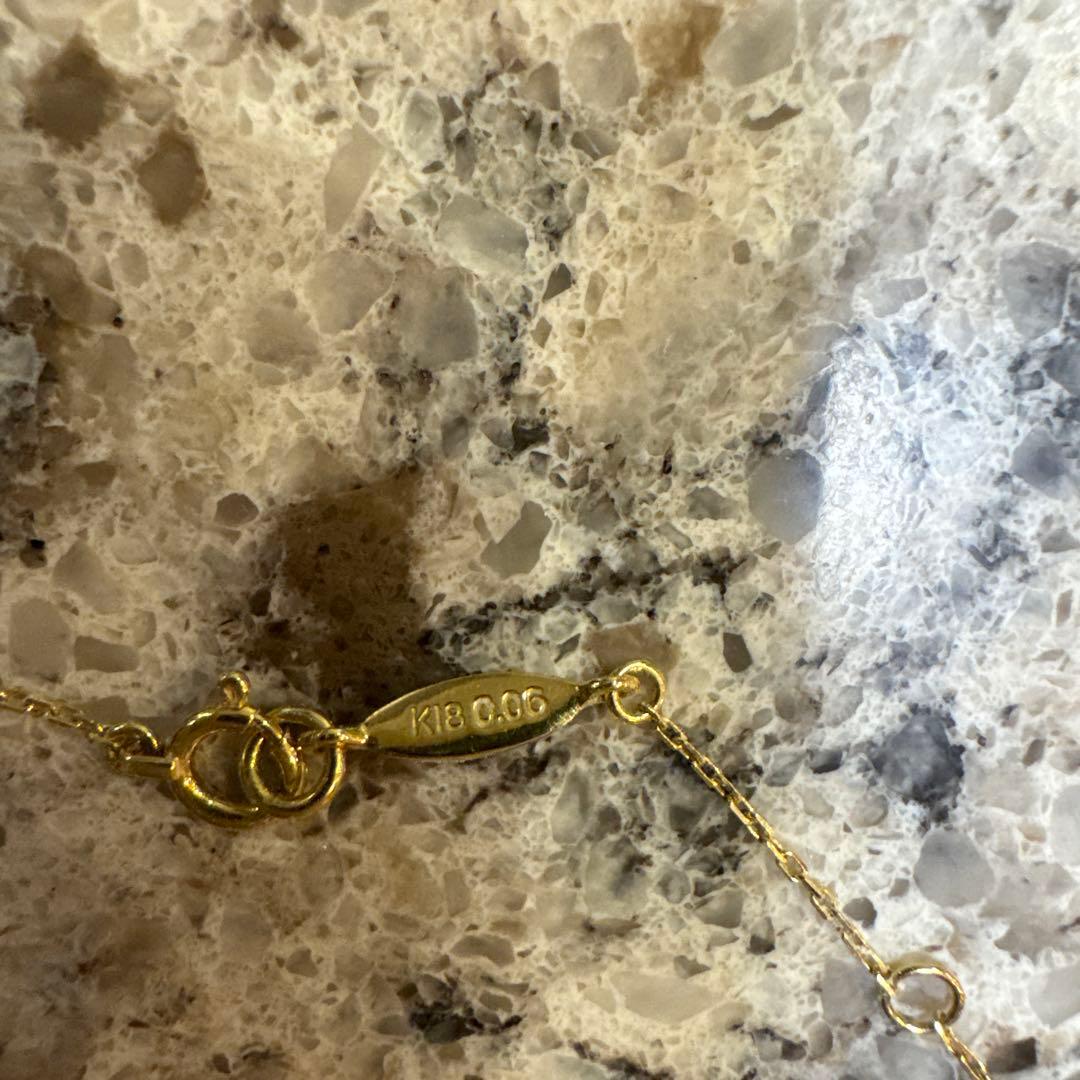 AHKAH イニシャル ネックレスS 18Kイエローゴールド/ダイヤモンド