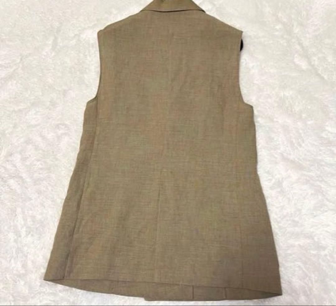 【美品】トゥモローランド　ジレ　ロングスカート　リネン混　セットアップ　ブラウン