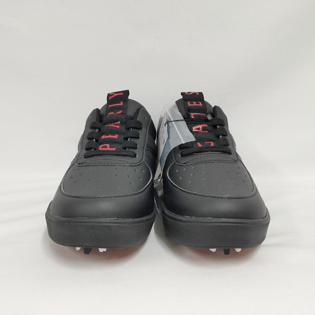 ○★新品 未使用 パーリーゲイツ メゾンロゴ柄 ゴルフシューズ ブラック25cm