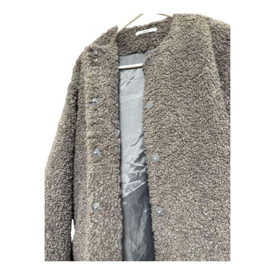 11月に購入！relume★ボアカラーレスジャケット★チャコールグレー