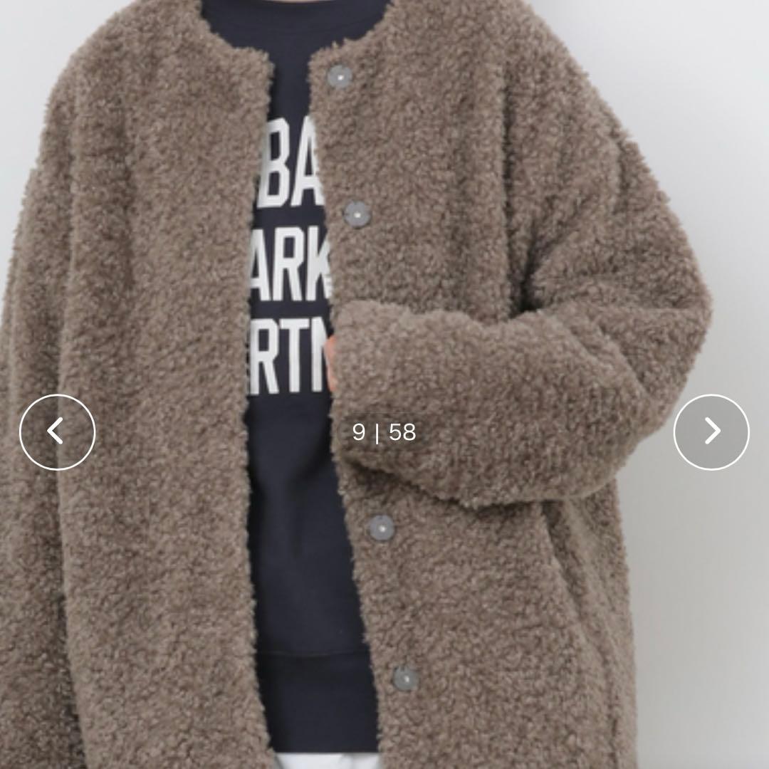 11月に購入！relume★ボアカラーレスジャケット★チャコールグレー