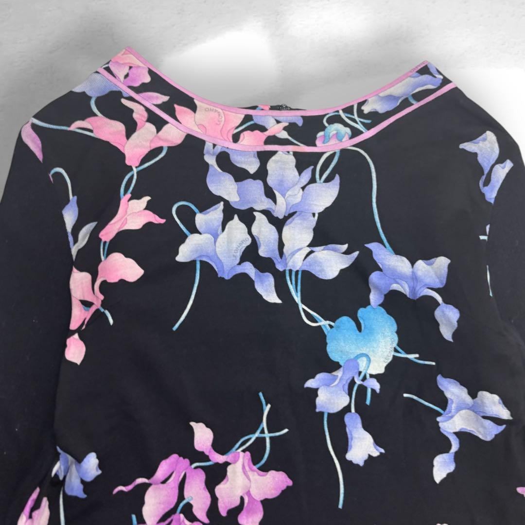 レオナール カシミヤウール　 ビジュー ブラウス ニット トリム　40（H1