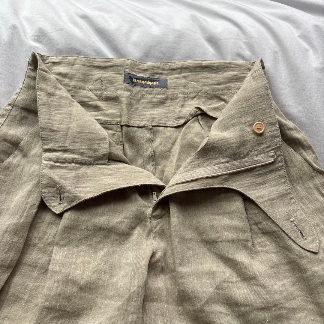ISSEY MIYAKE 80s 筆タグ リネン バルーン 7分丈 M 日本製