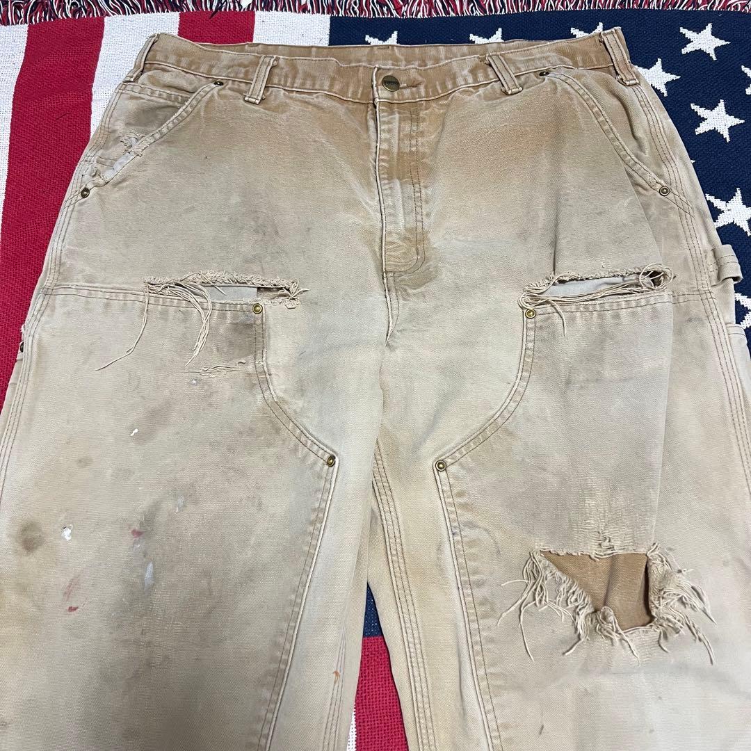 90s carhartt カーハート ダブルニーペインターパンツ ボロ ダメージ