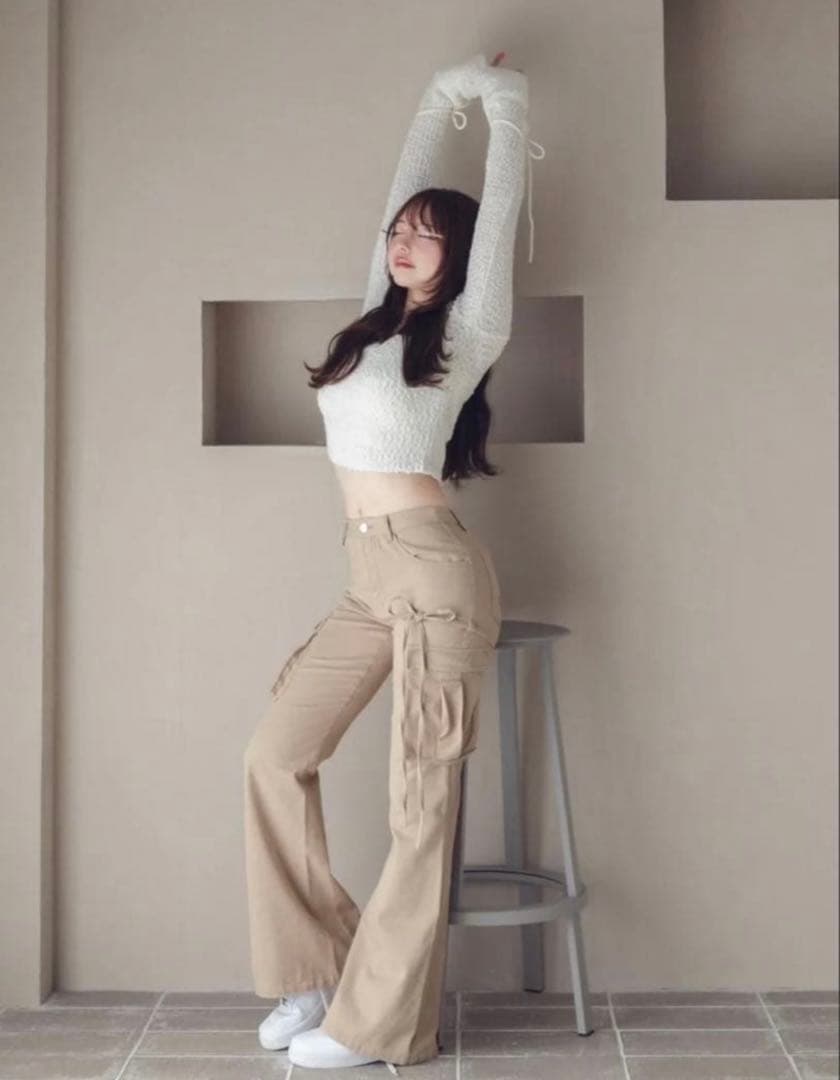 パンツ andmary Heart point cargo pants beige S