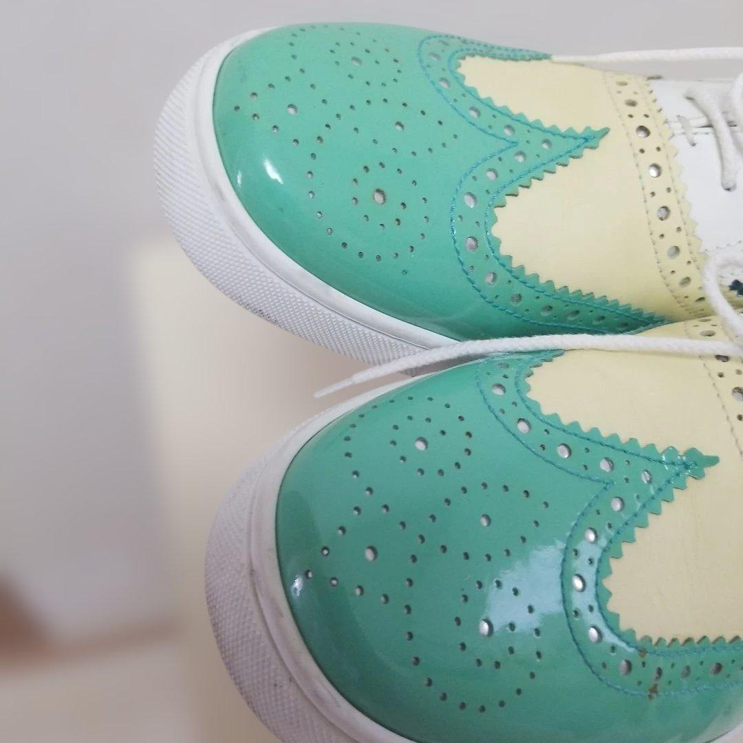 ターコイズ グリッター カジュアルシューズ　ルブタン