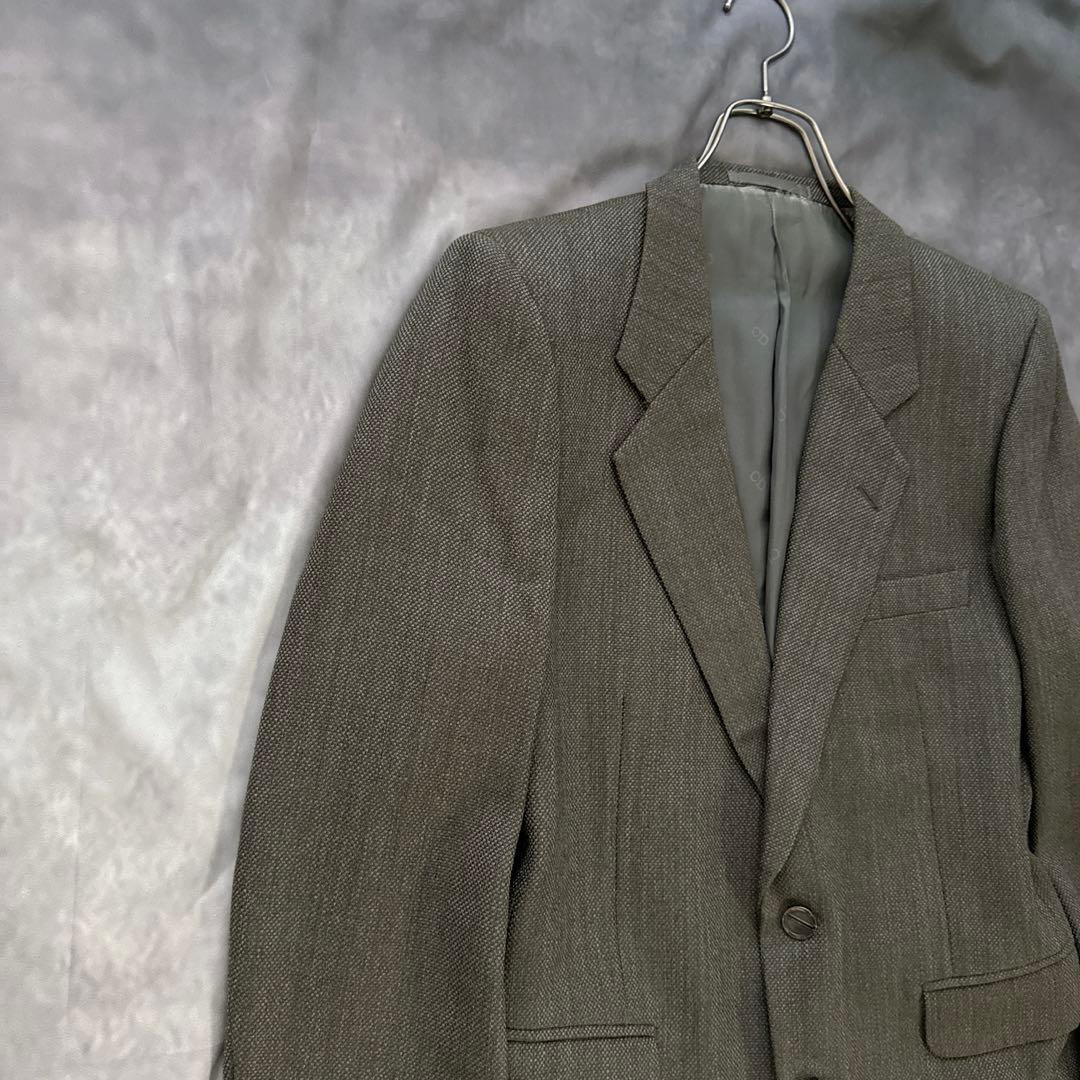オールド　ディオール セットアップ　シングル　スーツ　チャコールグレー　y2k