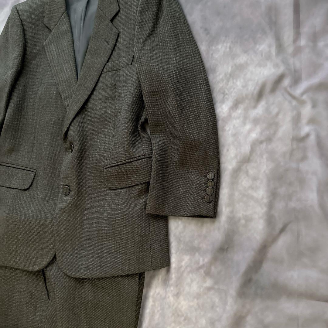 オールド　ディオール セットアップ　シングル　スーツ　チャコールグレー　y2k
