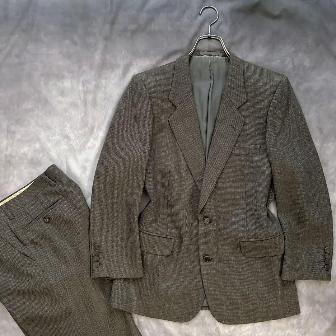 オールド　ディオール セットアップ　シングル　スーツ　チャコールグレー　y2k