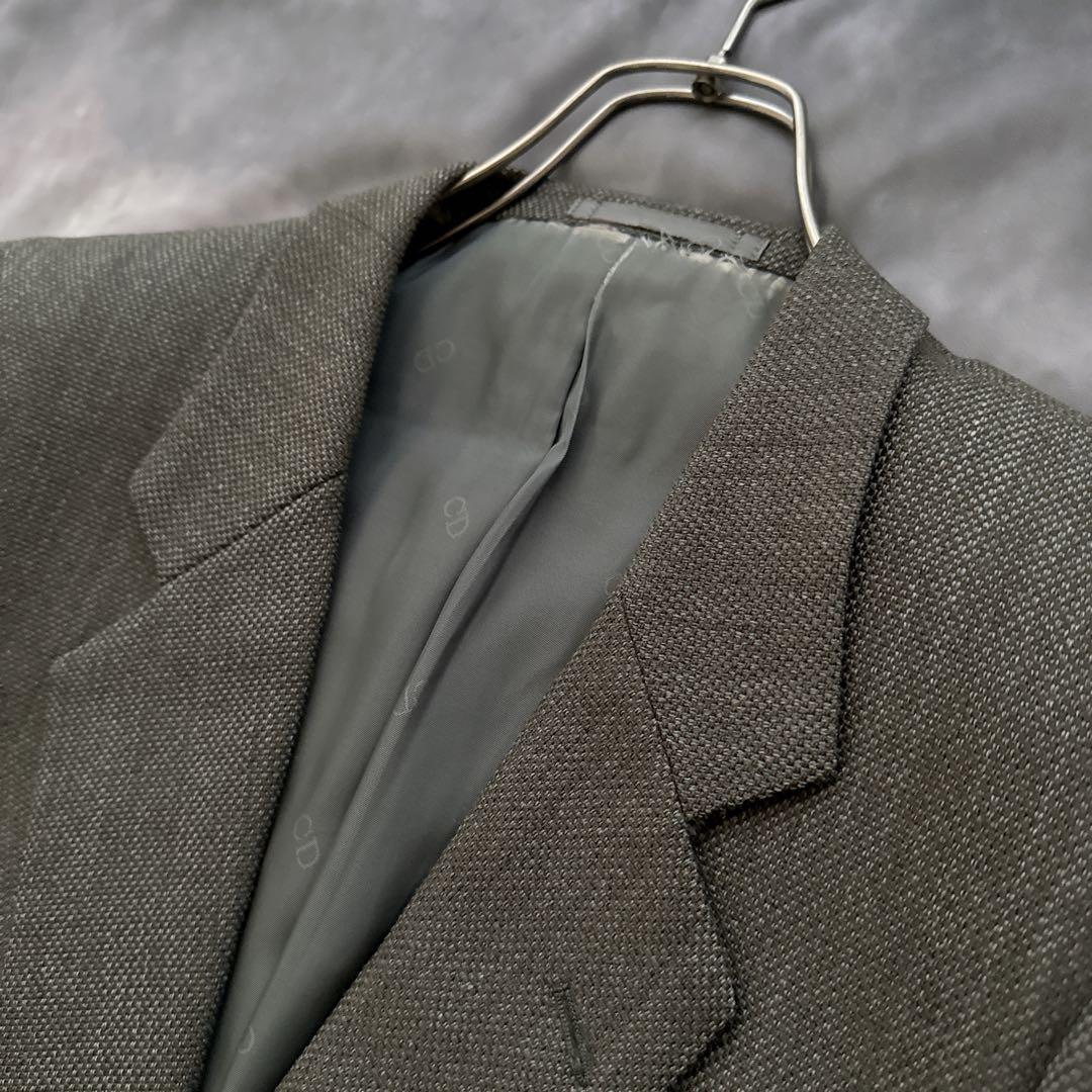 オールド　ディオール セットアップ　シングル　スーツ　チャコールグレー　y2k