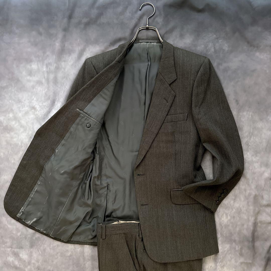 オールド　ディオール セットアップ　シングル　スーツ　チャコールグレー　y2k