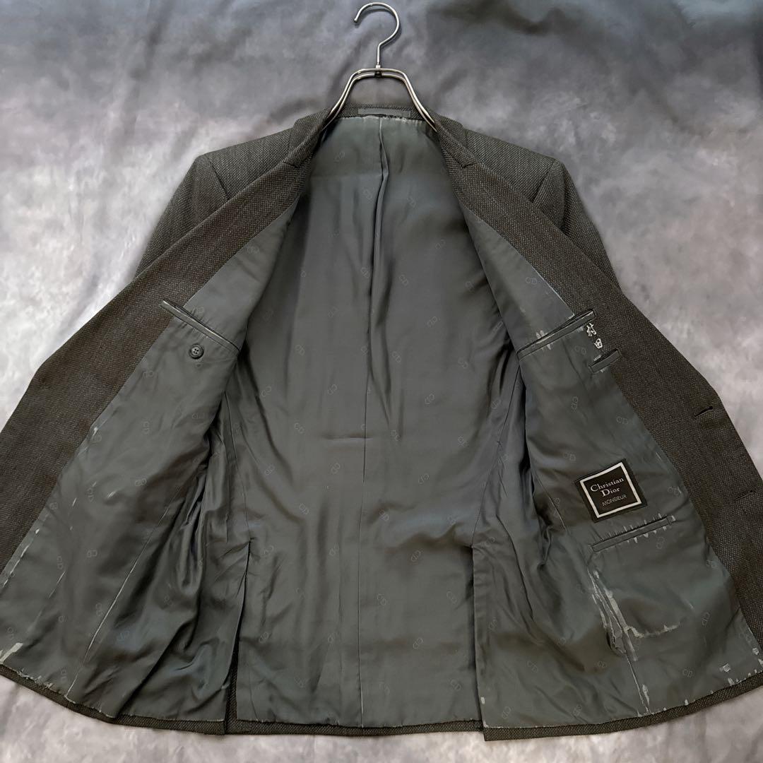 オールド　ディオール セットアップ　シングル　スーツ　チャコールグレー　y2k