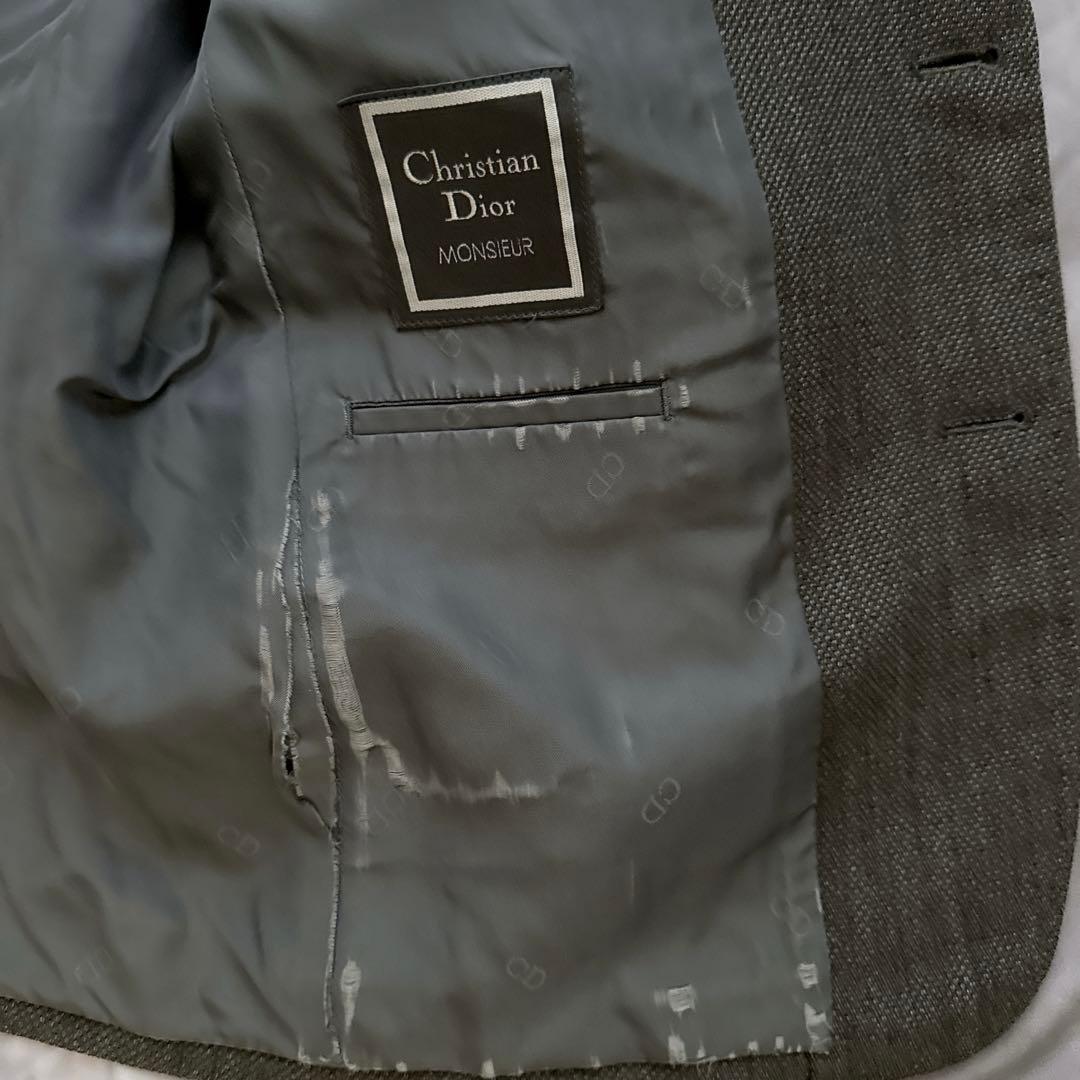 オールド　ディオール セットアップ　シングル　スーツ　チャコールグレー　y2k