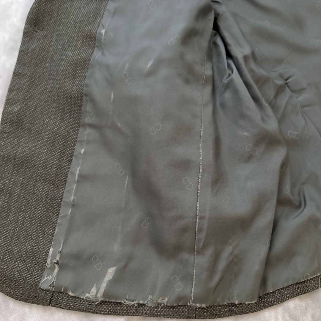 オールド　ディオール セットアップ　シングル　スーツ　チャコールグレー　y2k