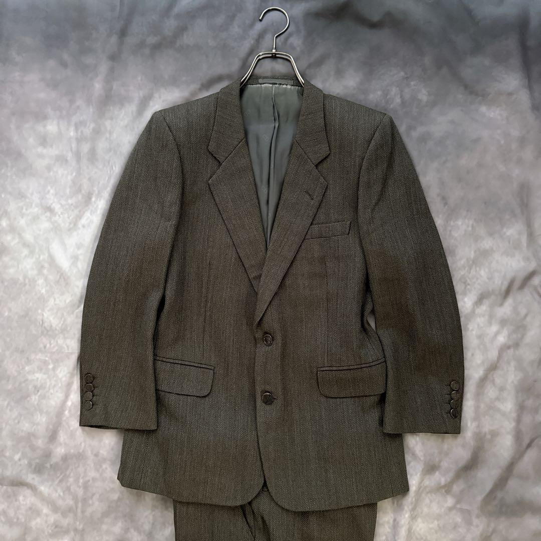 オールド　ディオール セットアップ　シングル　スーツ　チャコールグレー　y2k