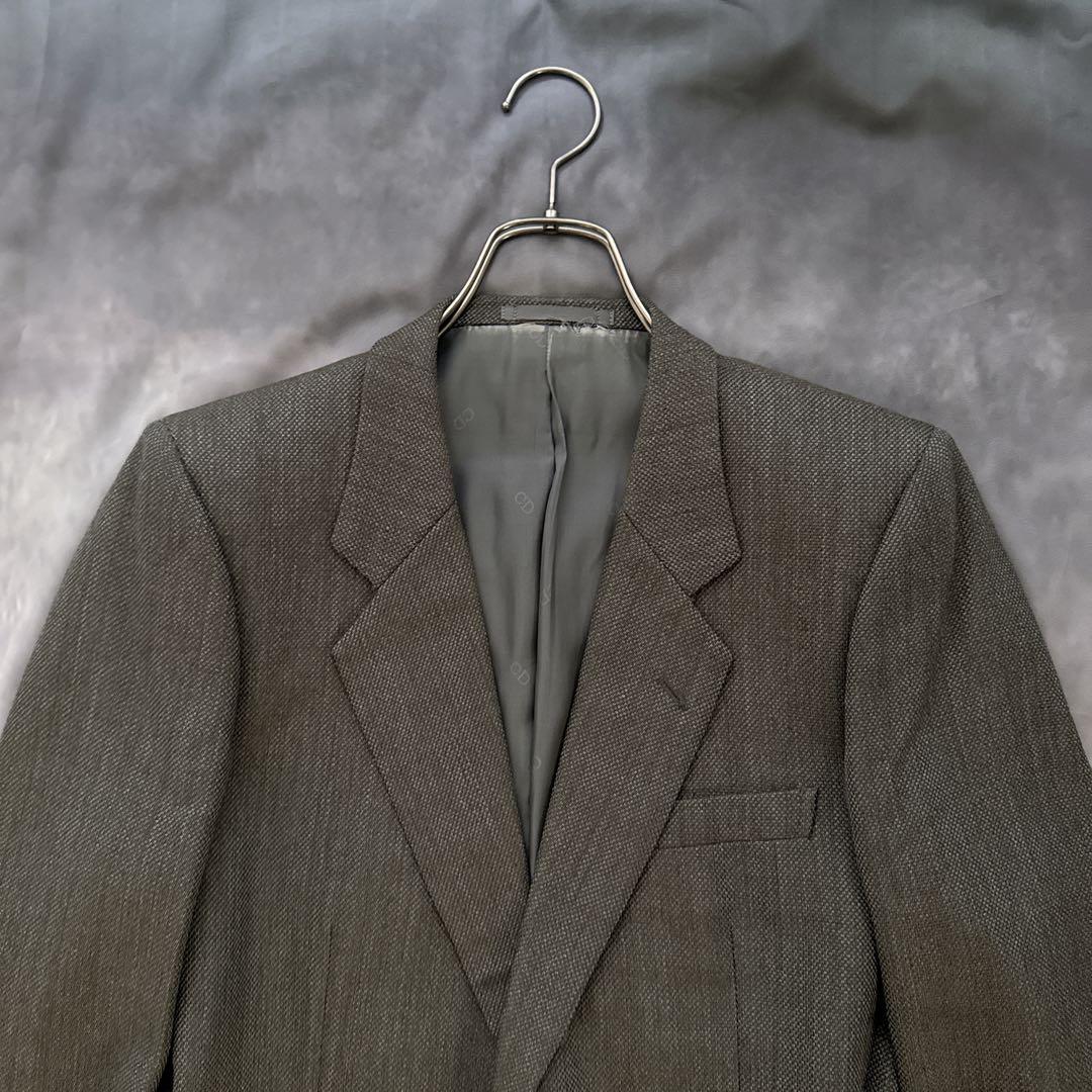 オールド　ディオール セットアップ　シングル　スーツ　チャコールグレー　y2k