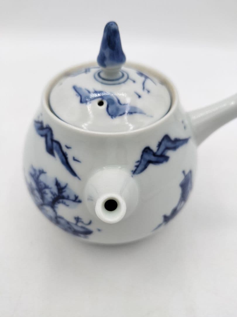 c725 煎茶　急須　山水 平安白鳳 茶道具 古物　京都