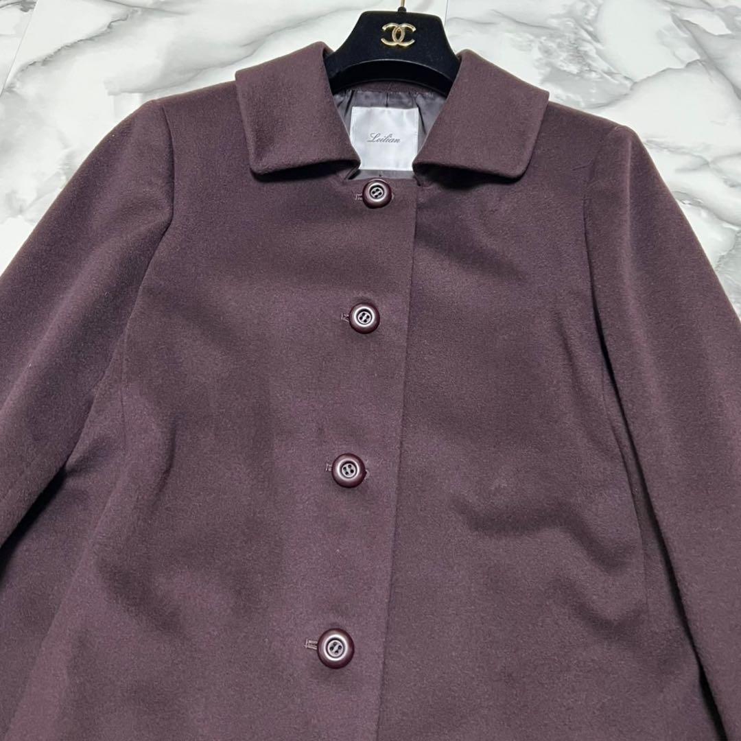 【美品】レリアン　ロロピアーナ　カシミヤ100% 大きいサイズ 13＋ ボルドー