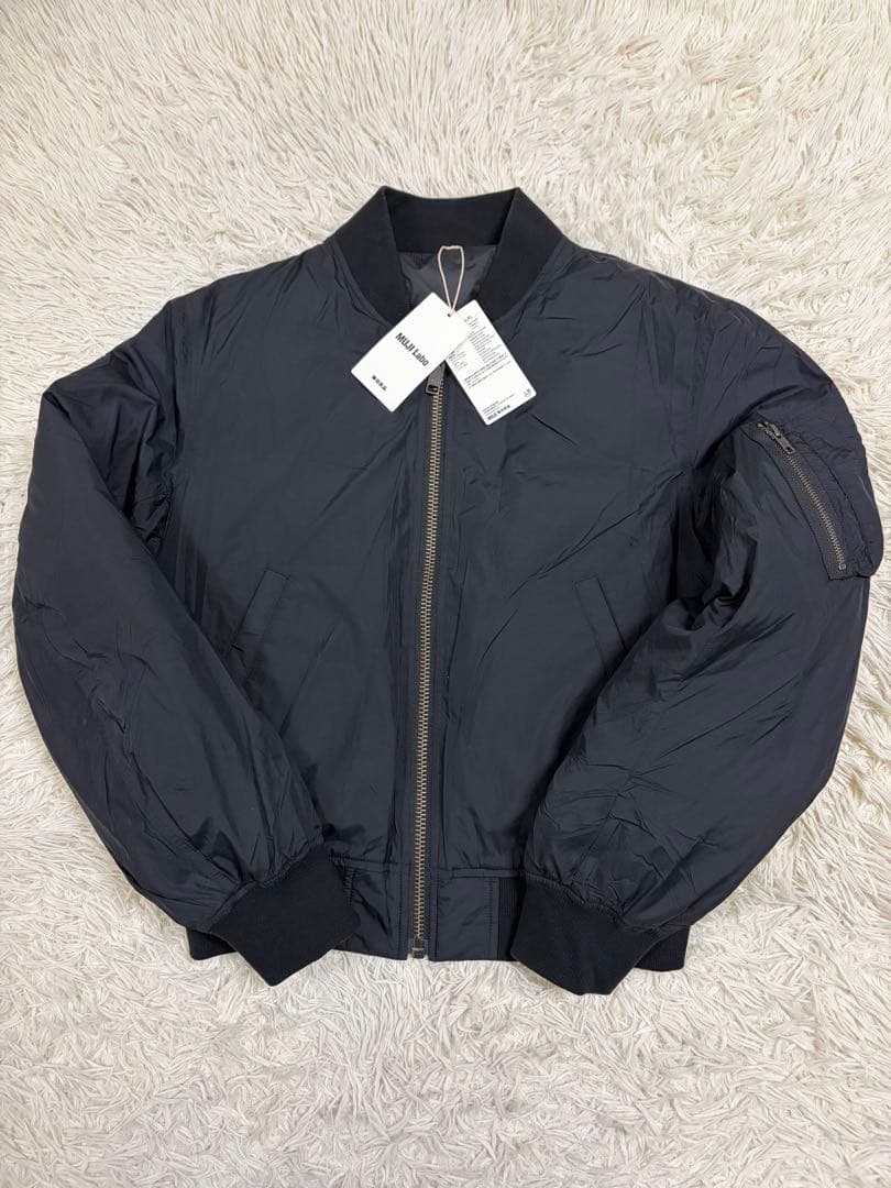 【新品】無印良品 MUJI Labo MA-1 ダウンブルゾン M ブラック