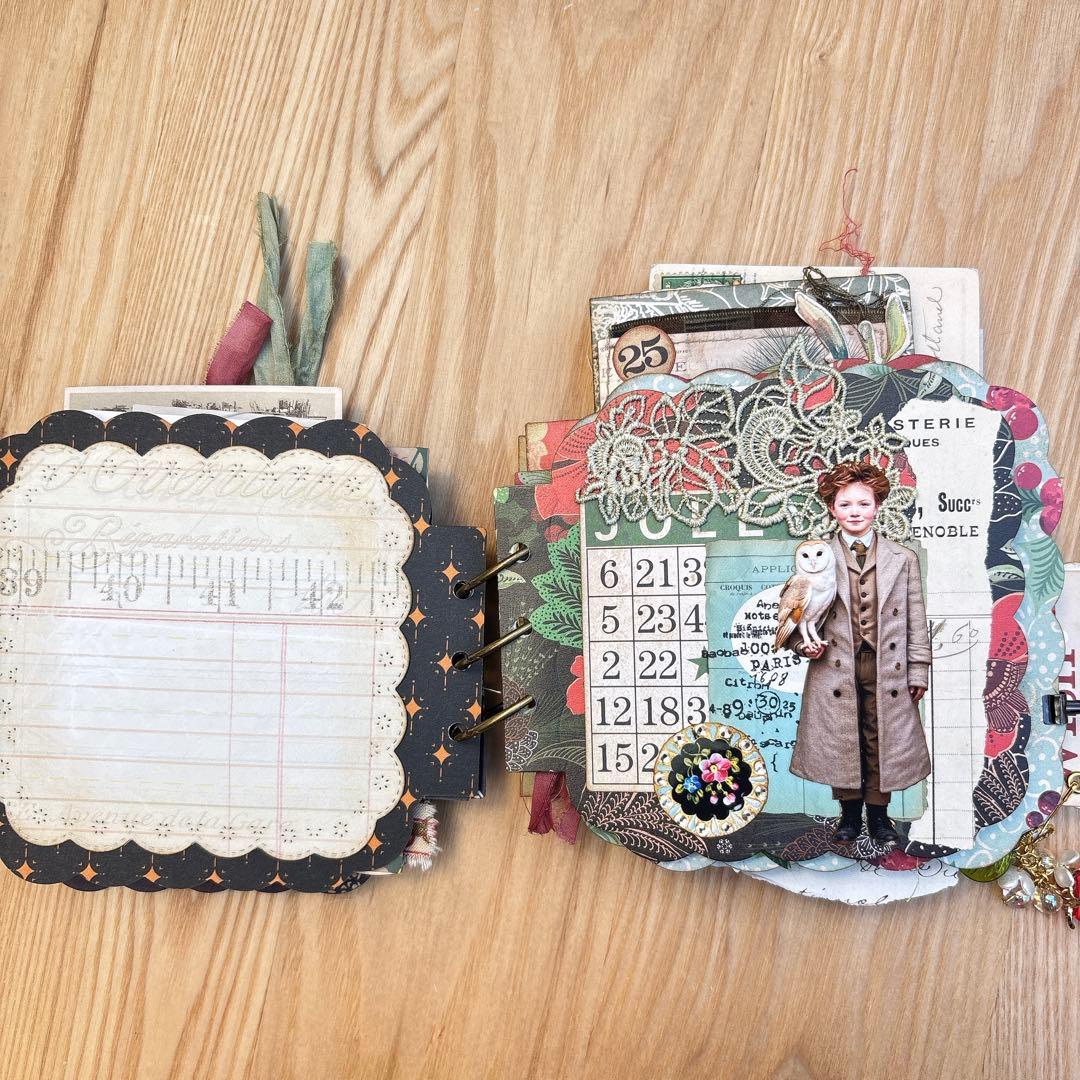 クリスマス& Happy New Year コラージュ　ジャンクジャーナル