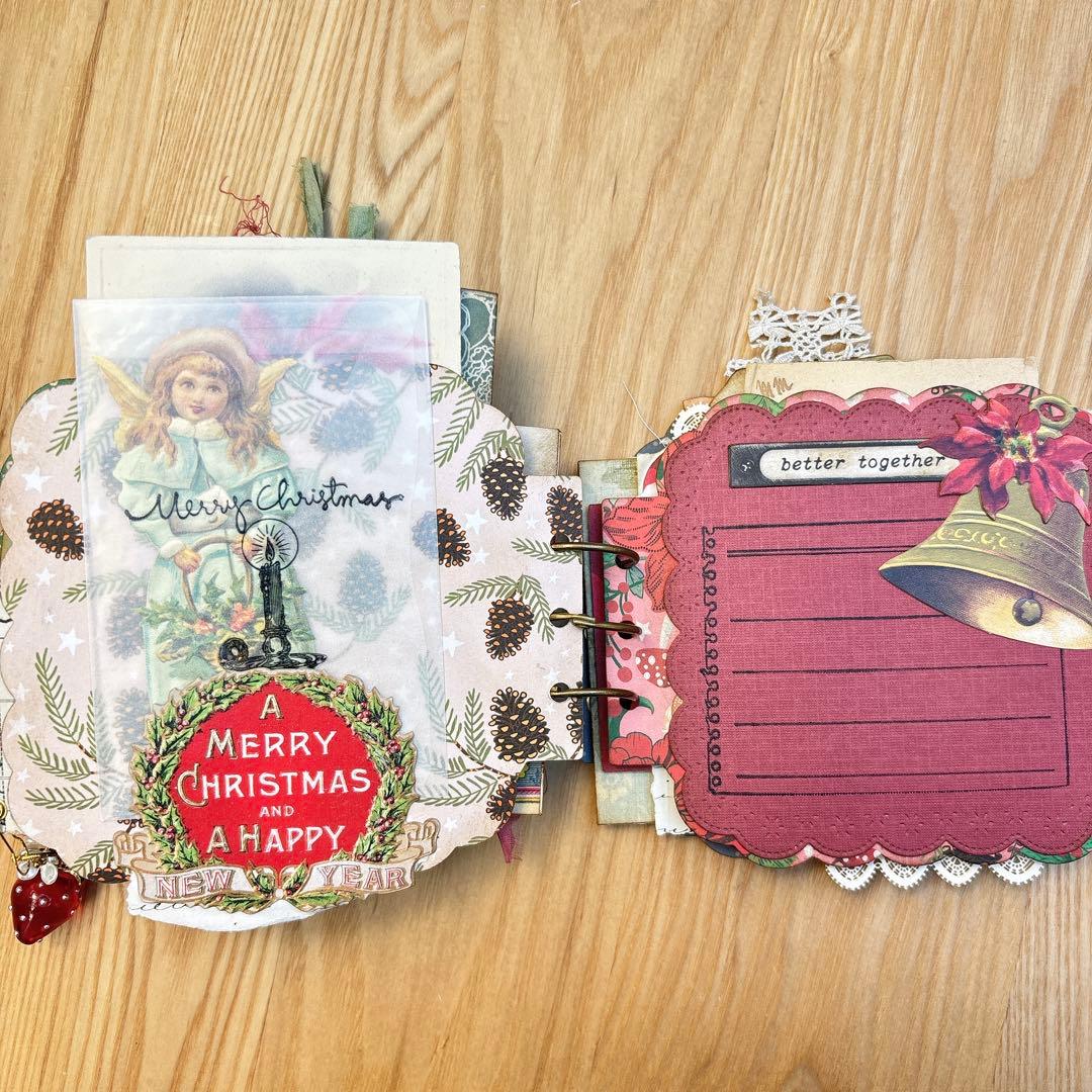 クリスマス& Happy New Year コラージュ　ジャンクジャーナル