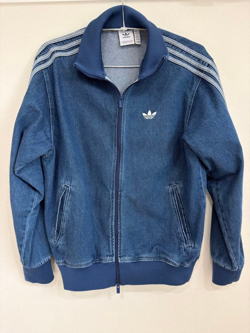 adidas デニム ファイヤーバード トラックトップ ミディアムブルー 美品