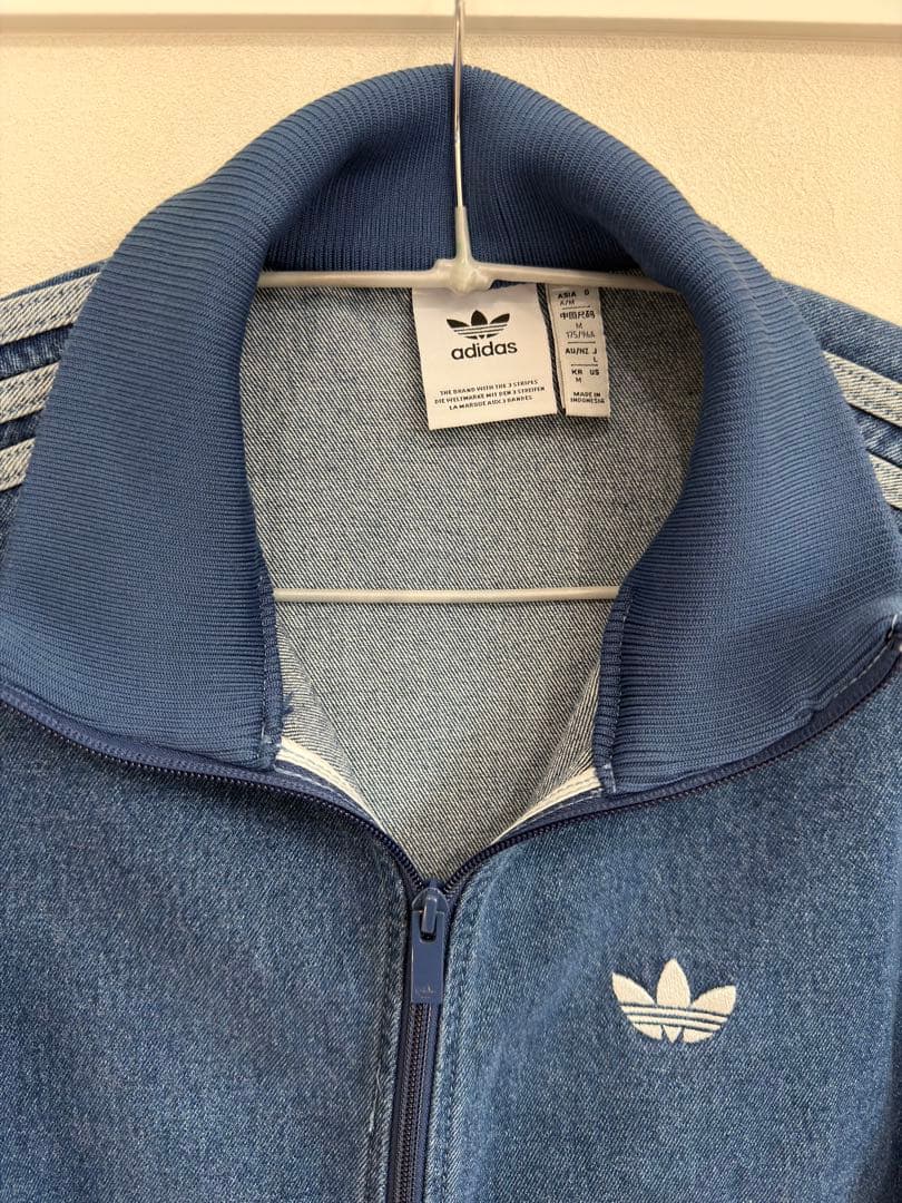 adidas デニム ファイヤーバード トラックトップ ミディアムブルー 美品