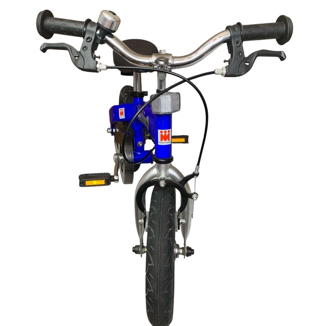 へんしんバイク 12インチ バランスバイク ブルー 青　スタンド付