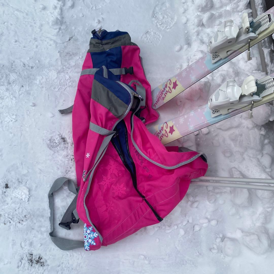 ジュニアスキーセット ピンク/ホワイト 140